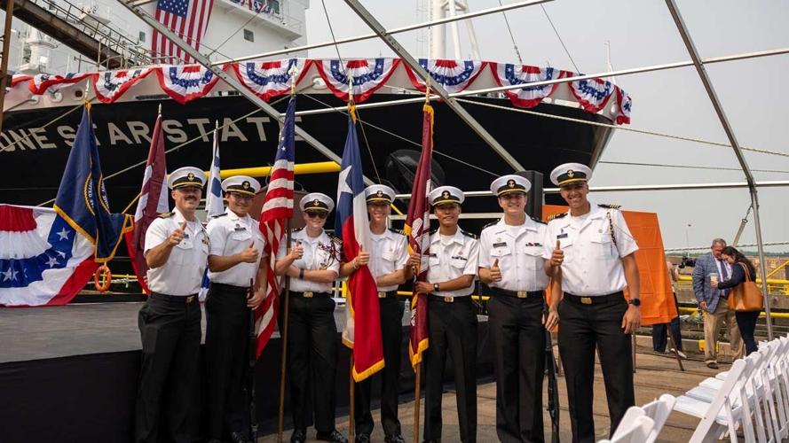 Texas AandM welcomes new maritime training ship to Galveston campus