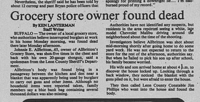 murder year old allbritton charged cold case woman 1984 theeagle eagle archives leon investigation county