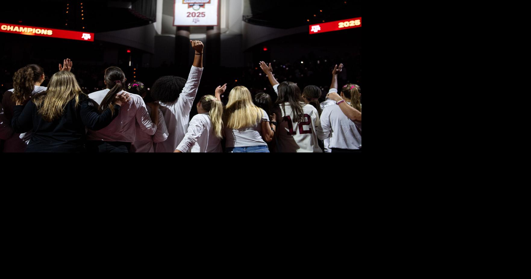 Photos: Texas A&M Volleyball 2025 National Championship Banner Drop