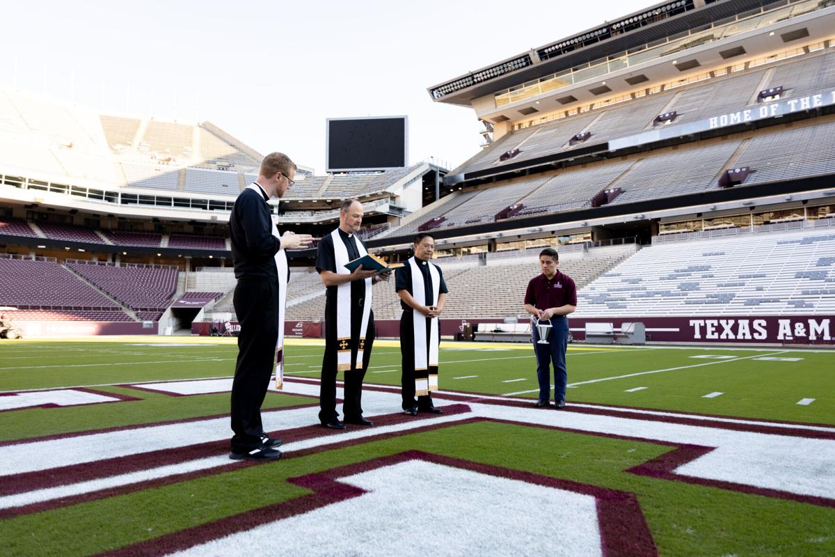 Catholic priests blessed Kyle Field before Alabama game
