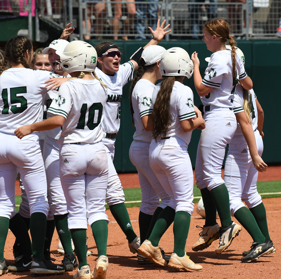 Normangee softball team rallies in seventh to beat Woden in state