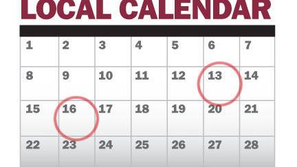 Calendar for Monday - Vimarsana News