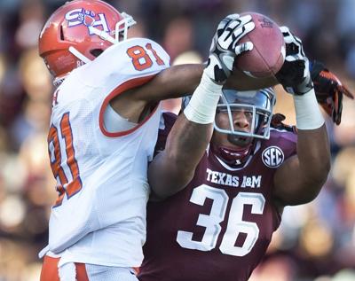 A M S Manziel Defense Overwhelm Sam Houston State Football