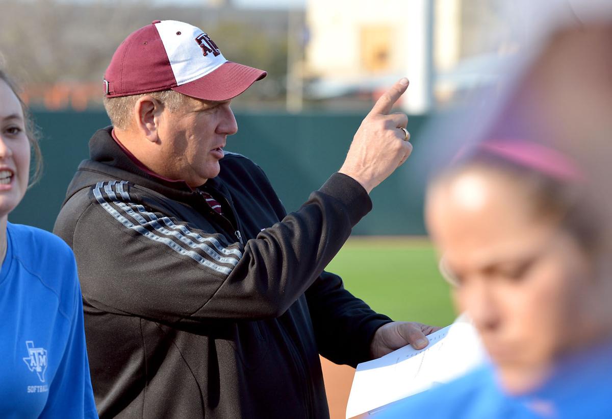 New hitting coach installing his system with Aggie softball team
