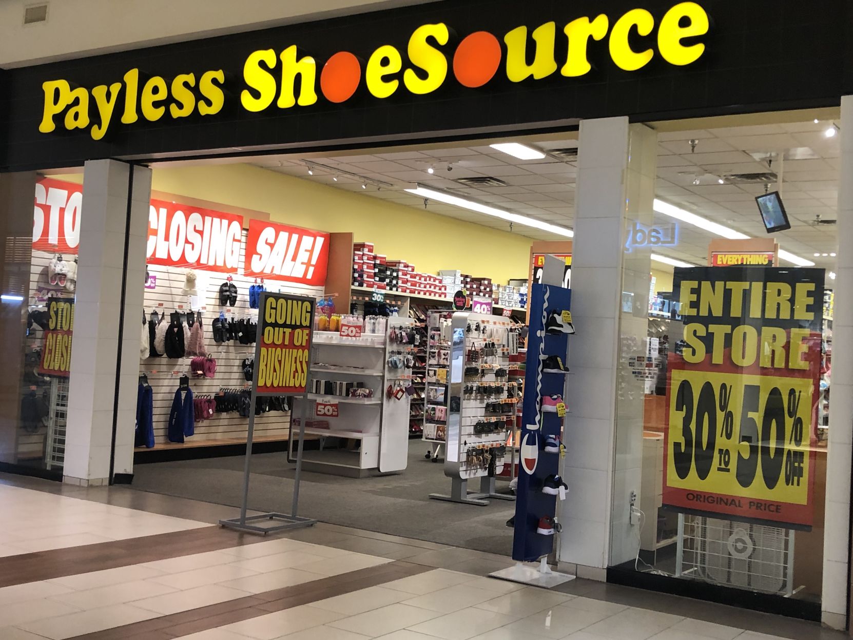 payless shoesource liquidation sale