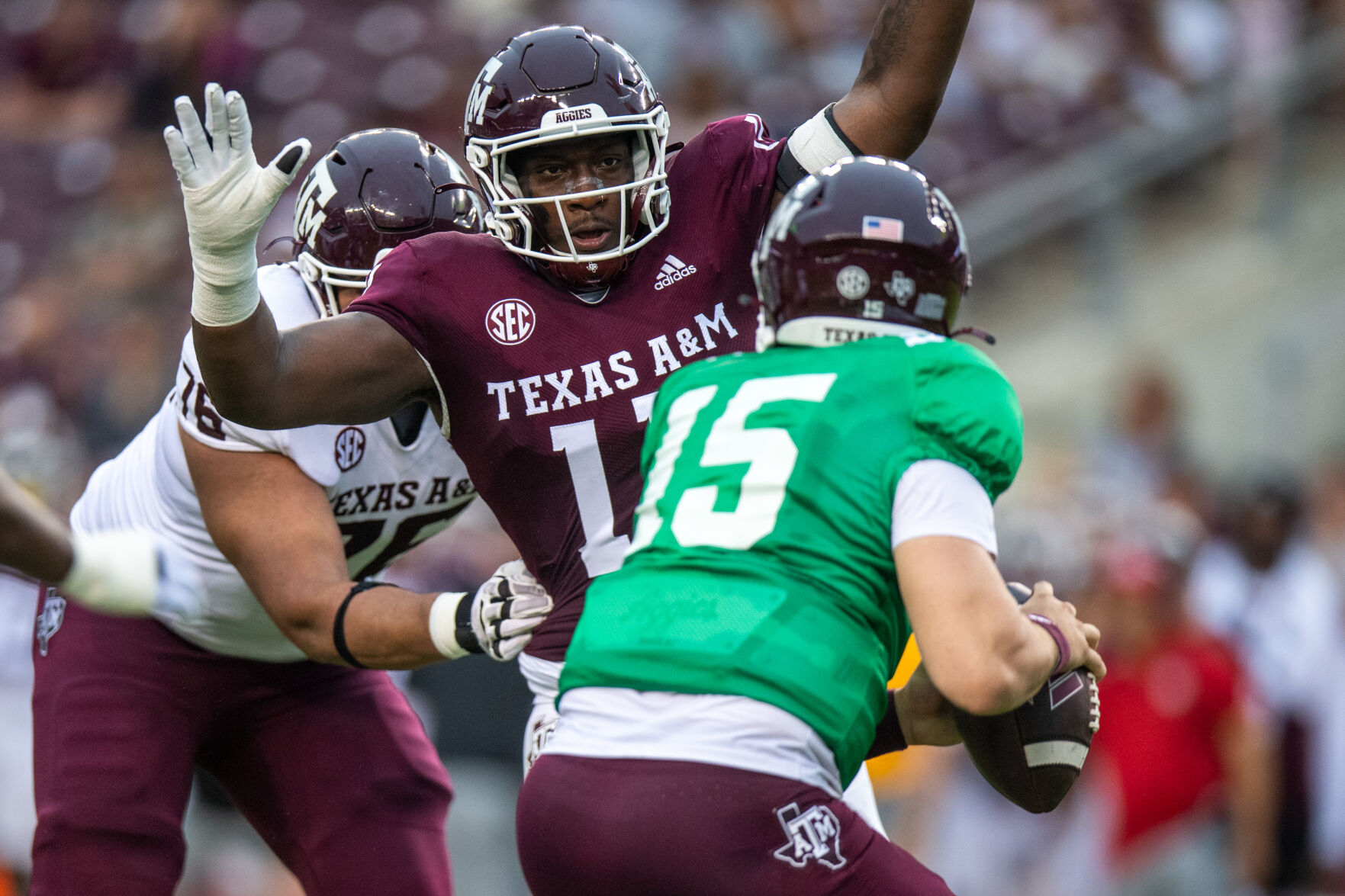 Bryan's Nic Scourton Shines In First Appearance As An Aggie