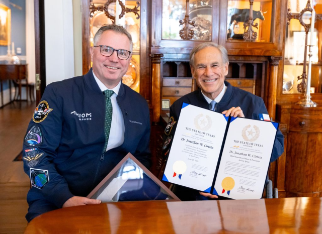Governor Abbott Announces Axiom Space Redomiciles In Texas
