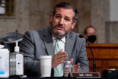 Ted Cruz speaks during a Senate Homeland Security and Governmental Affairs and Senate Rules and Administration joint hearing on February 23, 2021 in Washington, DC.