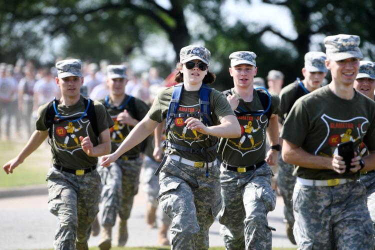 Thousands of Aggie cadets march to Brazos River as part of A&M Corps