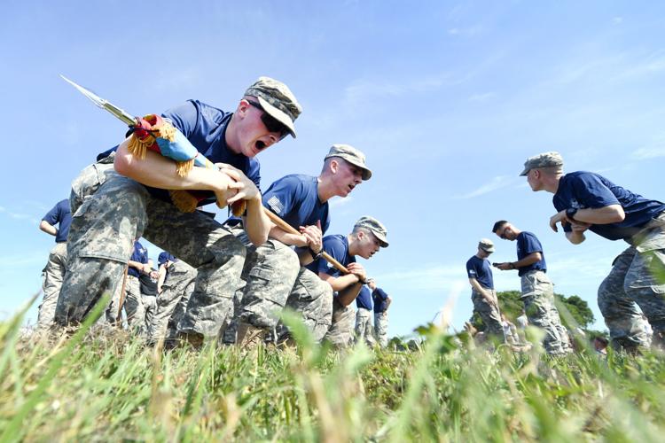 Thousands of Aggie cadets march to Brazos River as part of A&M Corps