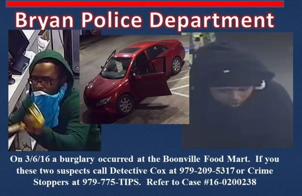 Bryan police looking for men who robbed convenience store