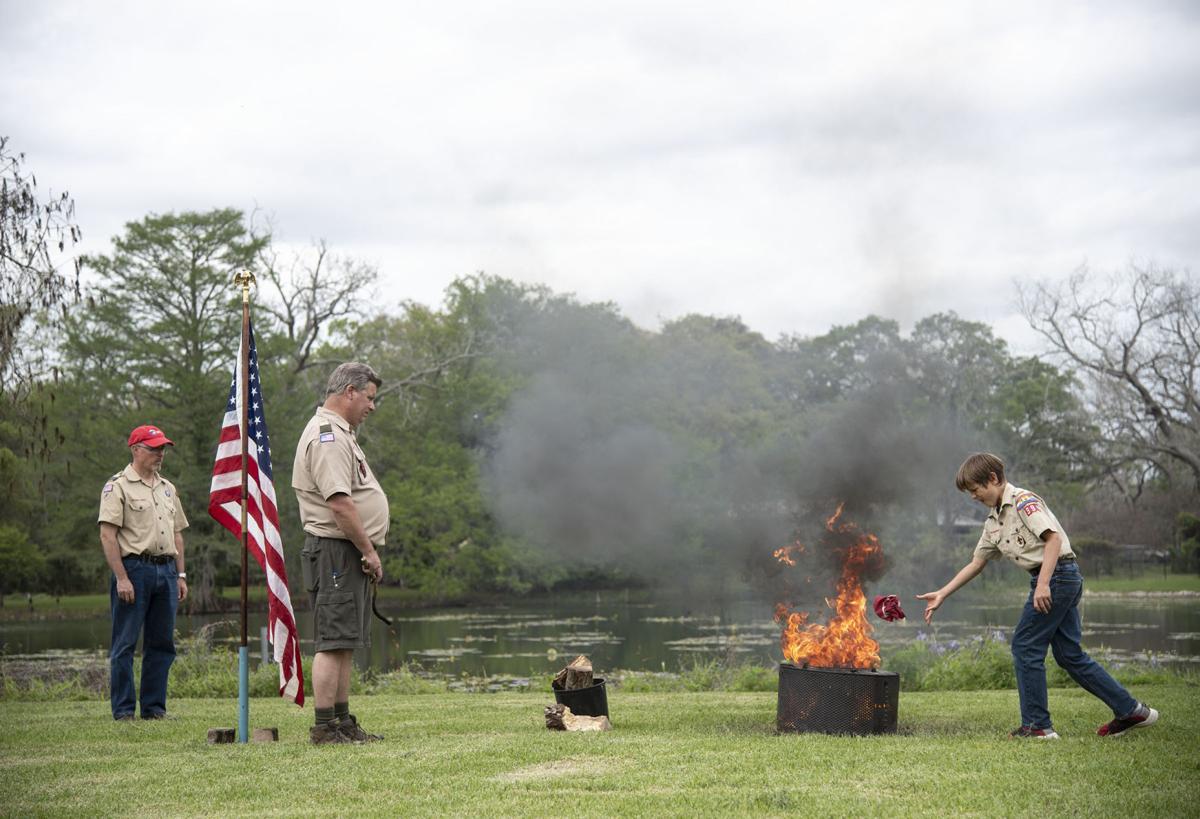Flag retirement ceremony