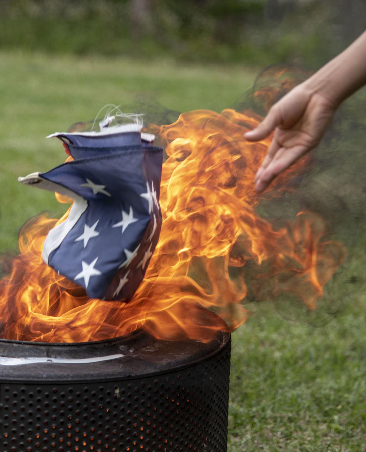 Flag retirement ceremony