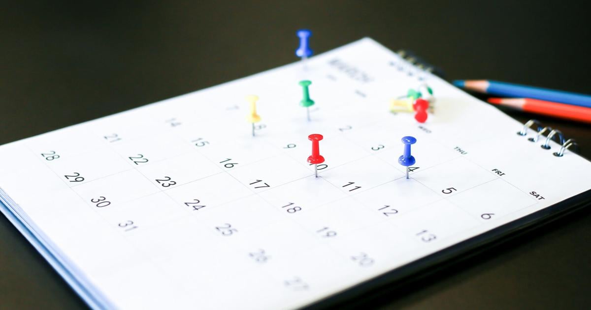 Community calendar for July 30, 2029