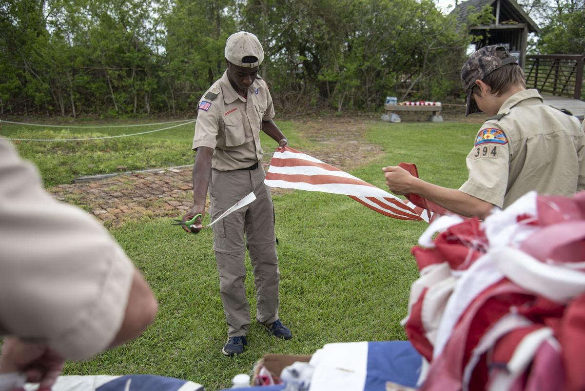 Flag retirement ceremony