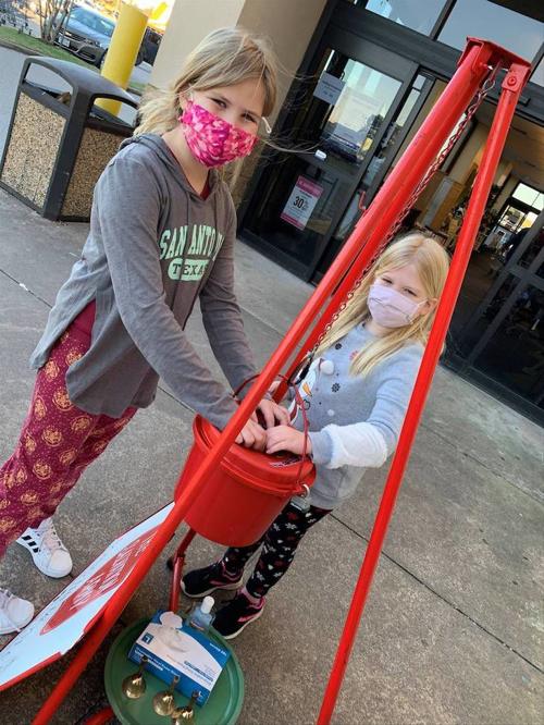 Sisters save money for Salvation Army