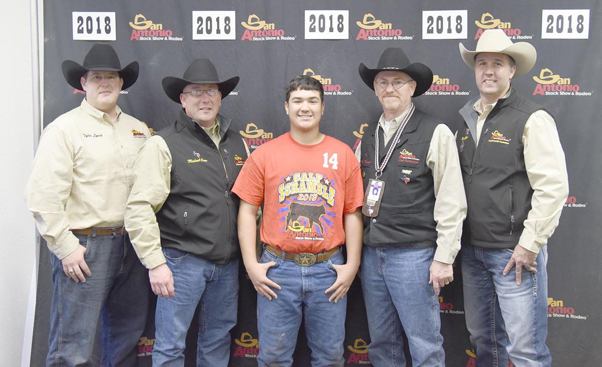 Calf Scramble Winners at San Antonio Stock Show and Rodeo Students In