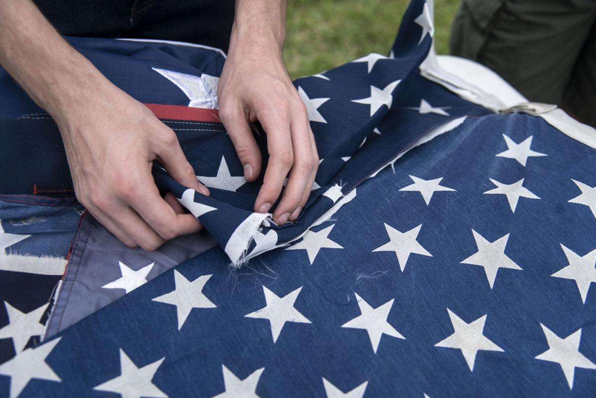 Flag retirement ceremony