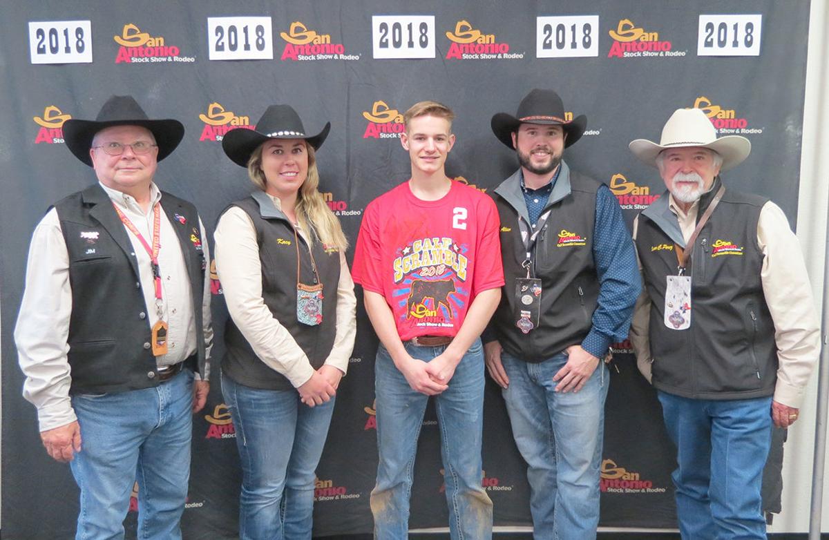 Calf Scramble Winners at San Antonio Stock Show and Rodeo Students In