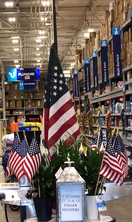 Lowes in Lake Jackson soldier memorial