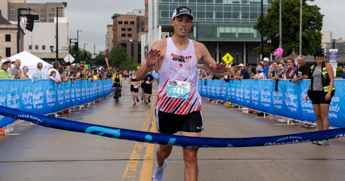 Former Prairie runner and teacher wins hometown marathon
