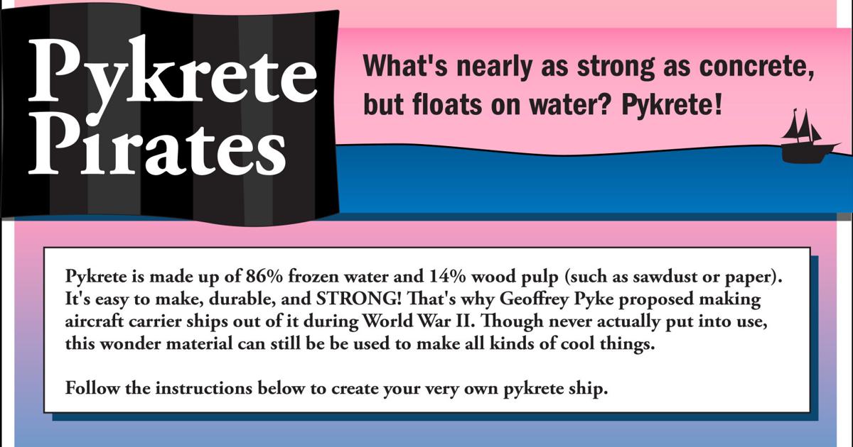 Pykrette Make pykrete to set sail like a pirate | Lifestyles | thegazette.com