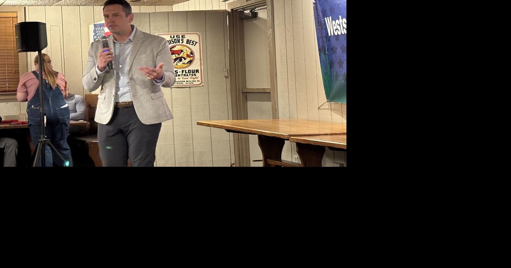 Iowa gubernatorial candidate Zach Lahn speaks in Urbandale | Political ...