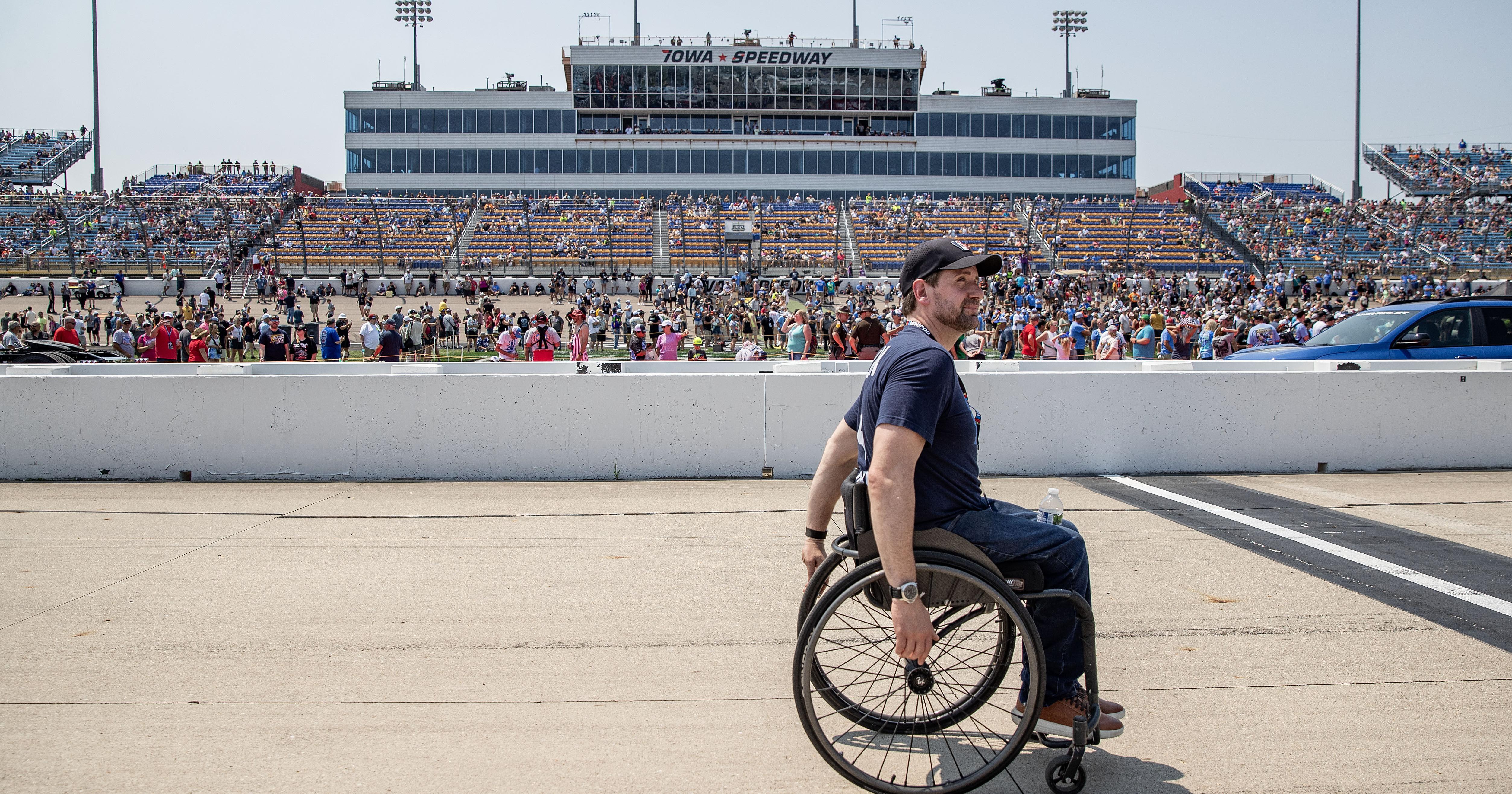 Josh Turek takes U . S . Senate campaign to NASCAR race in Iowa | Iowa Campaigns and Elections