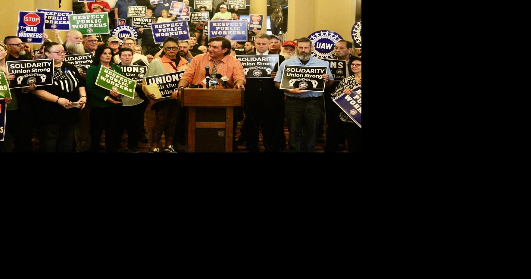Capitol Notebook: Iowa public union workers protest proposed collective ...