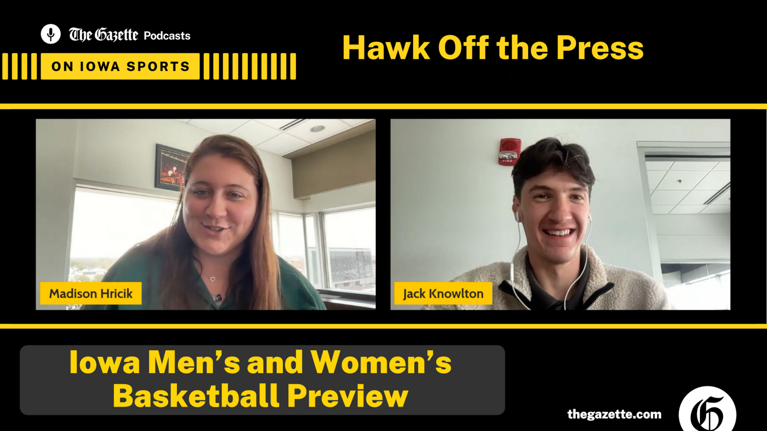 Hawk off the Press - Iowa 2026-27 Men's and Women's Basketball Preview Madison Hricik and Jack Knowlton The Gazette Oct 27, 2026 51 mins ago
