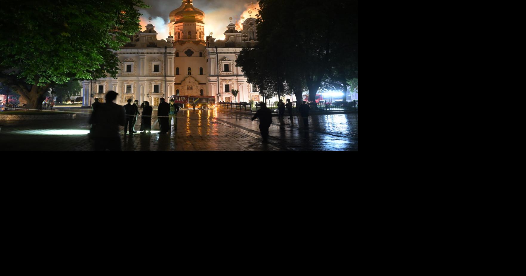 Russia unleashes a barrage on Ukraine, killing 11 and damaging a religious landmark, officials say