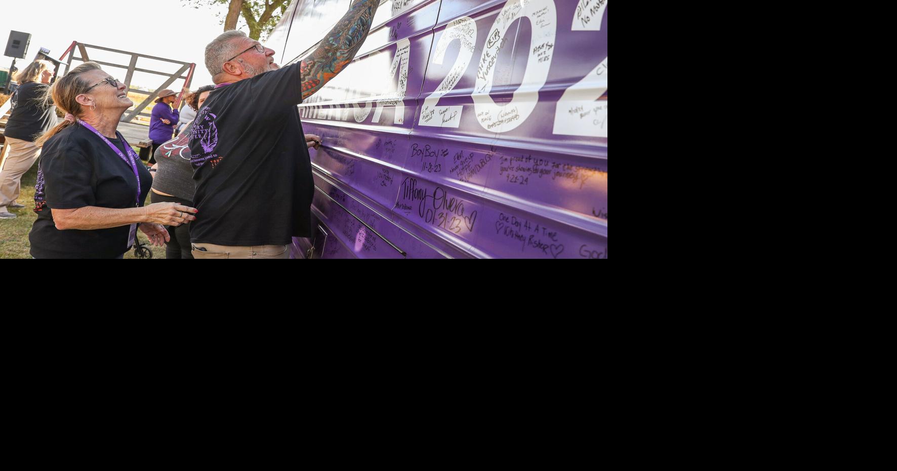 Photos: Bus tour seeks to empower people affected by addiction, mental health challenges