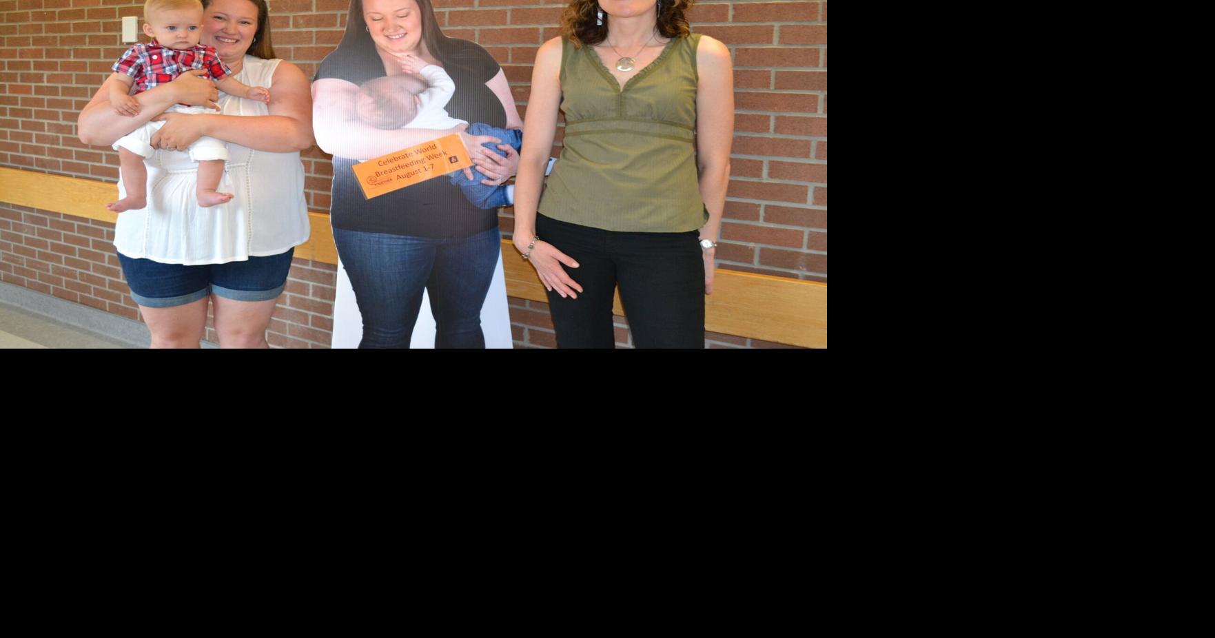 Lifesize cutouts featured at Halton hospitals of breastfeeding moms