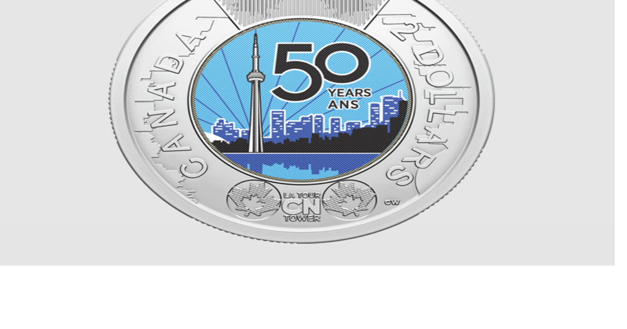 Canada's new glow-in-the-dark CN Tower toonie offers a cool view of the Toronto skyline