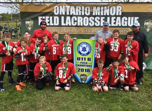 Provincial B field title for U 11 Halton Hills Bulldogs