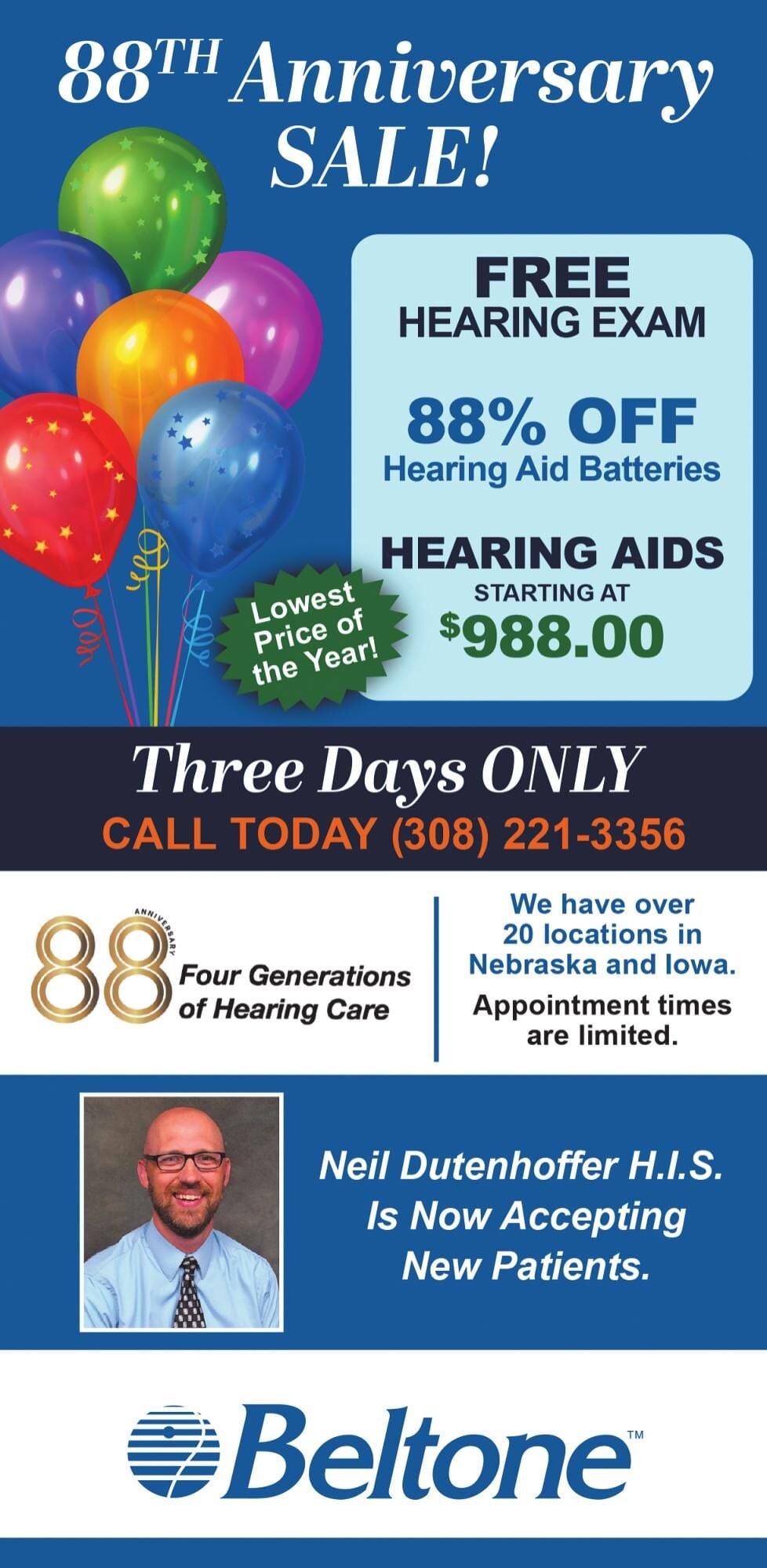 Hearing center promotion