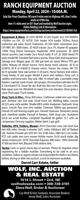 WOLF AUCTION & REAL ESTATE - Ad from 2024-04-13