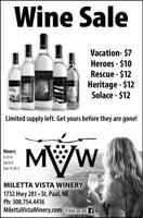 MILETTA VINEYARDS AND WINERY - Ad from 2024-04-27