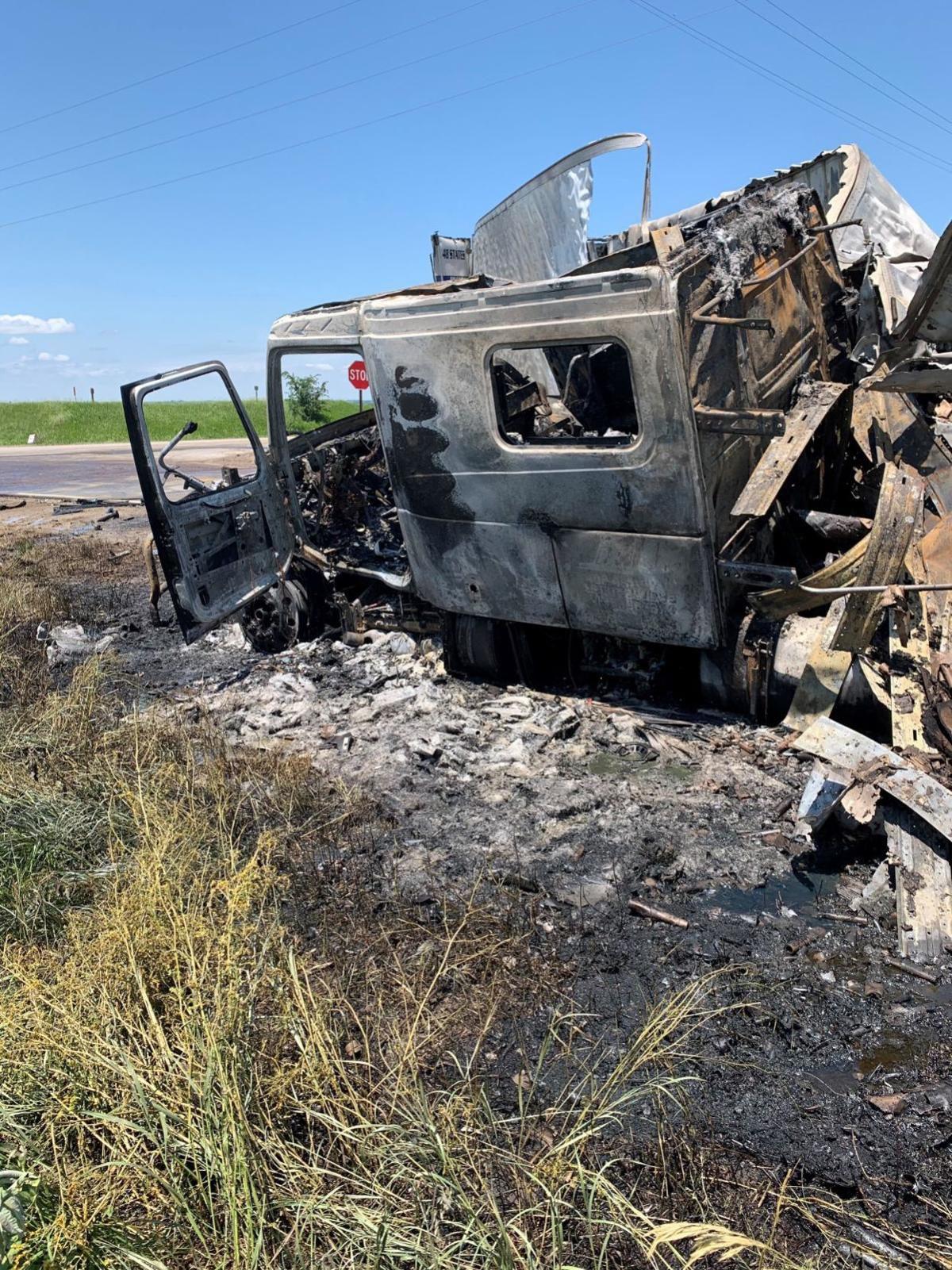 Three injured in fiery Dodge County crash; fireworks explode in trailer
