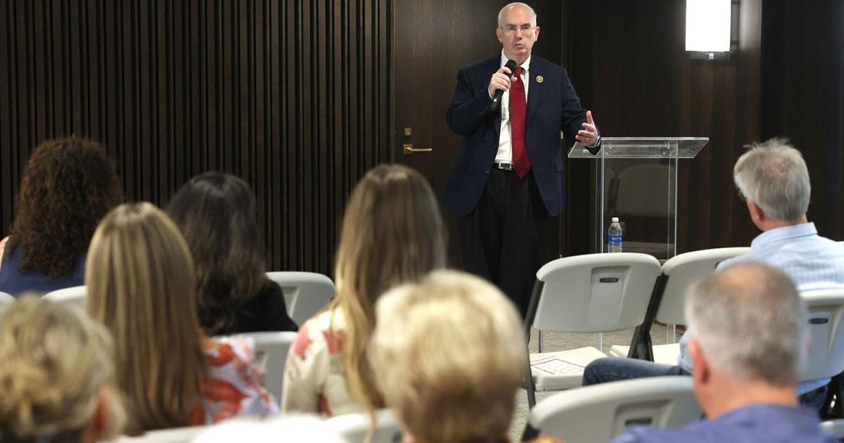 In Grand Island, University of Nebraska president says he has homework list from touring state