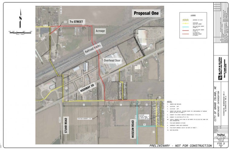 Two routes proposed for new sewer line