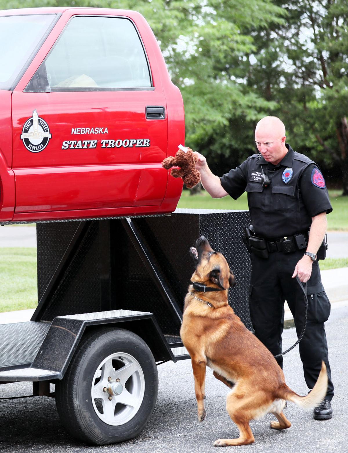 Junior Law Academy Cadets learn the value of dogs in police work