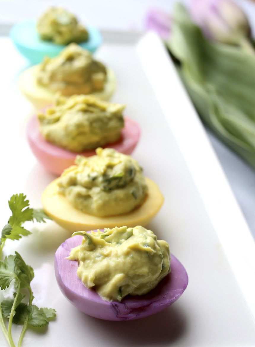 Avocado-Deviled Eggs perfect for an Easter brunch | Food