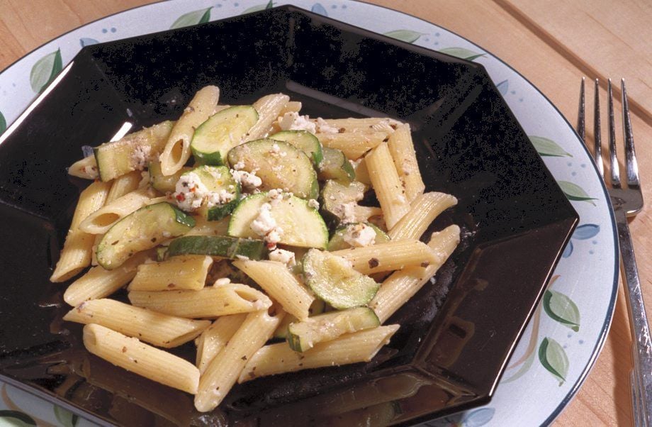 Pasta dish packed with tangy feta flavor