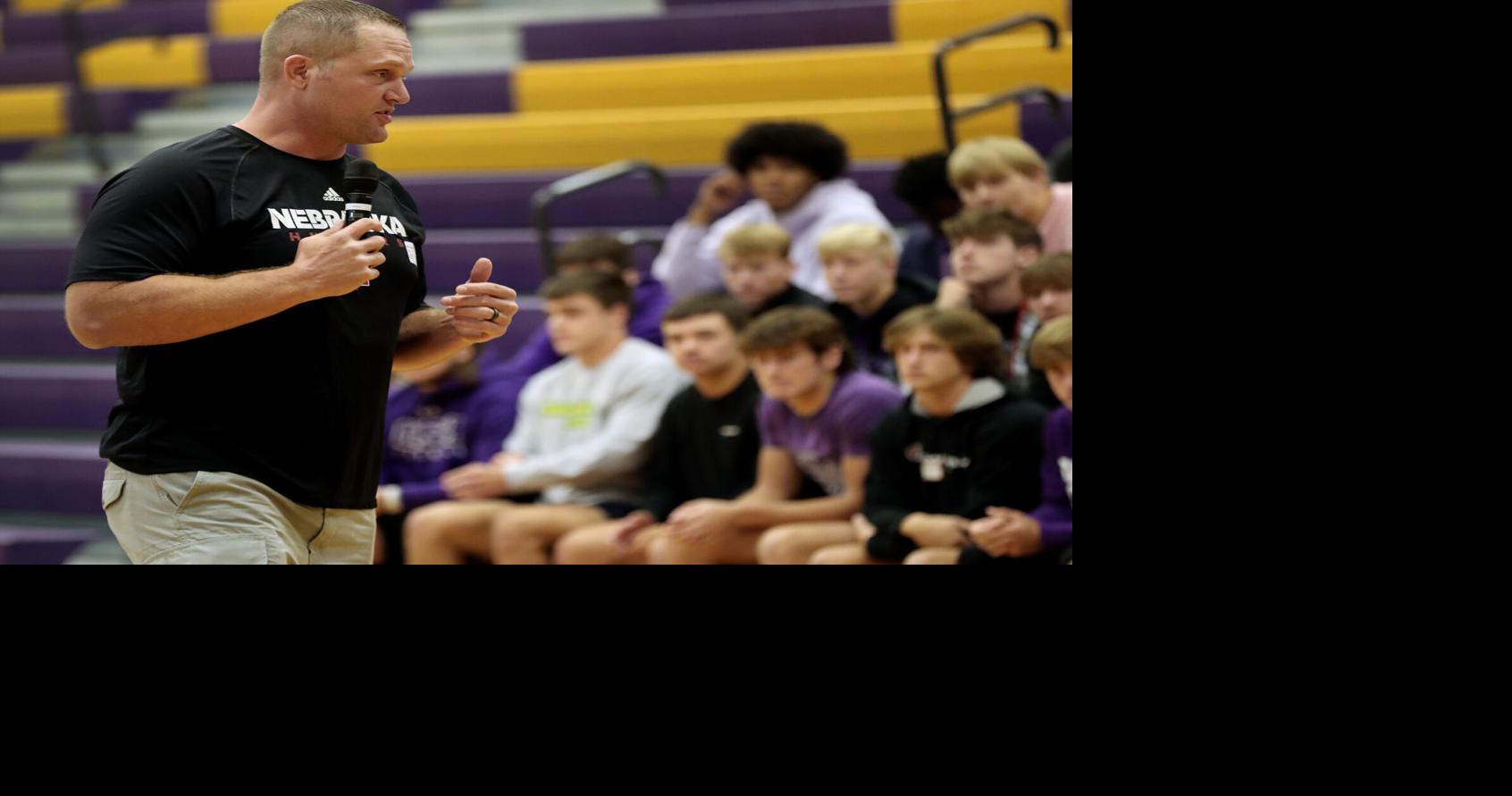 Adam Carriker speaks to GISH athletes