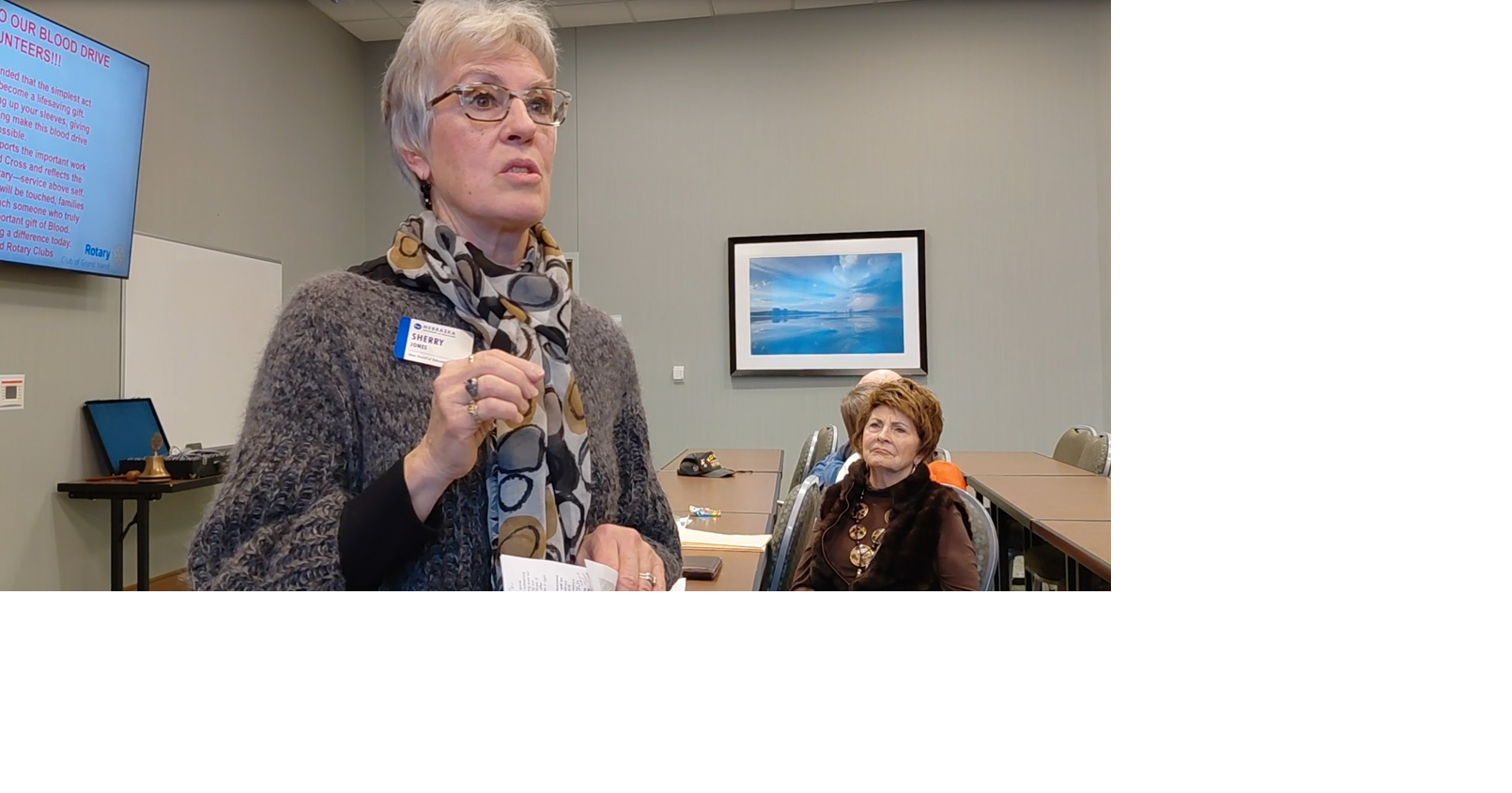 Nebraska Board of Education member speaks in Grand Island