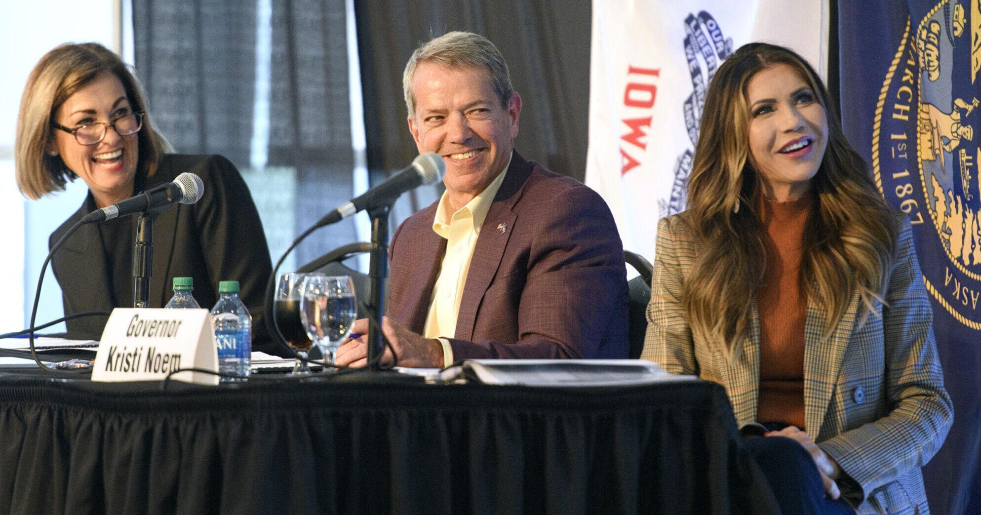 Govs Pillen Reynolds and Noem tout records at Tri State Governors