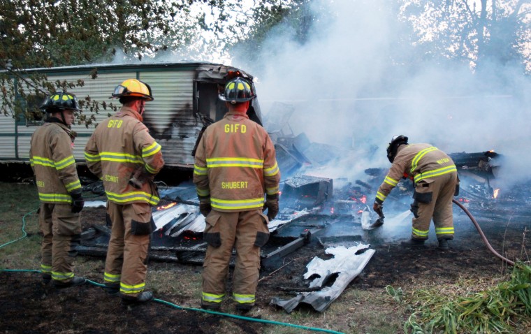 G.I. mobile home destroyed in fire