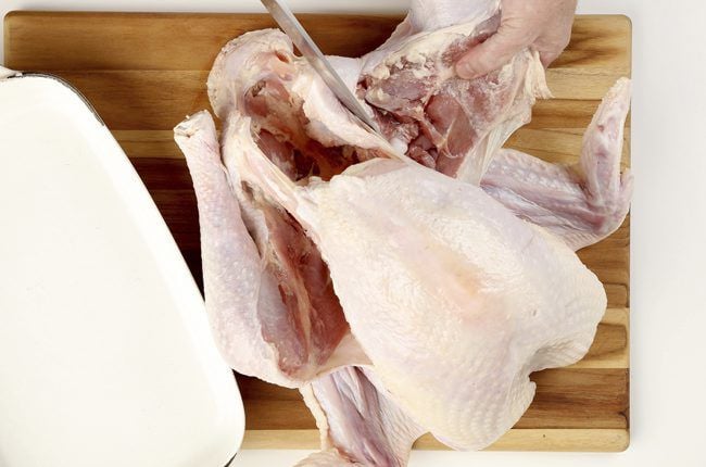 your best turkey ever we break down the bird schedule food separate each thigh from its leg they will be braised together on the stovetop michael terchaa