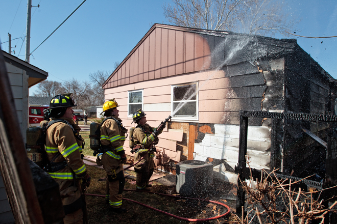 G.I. house fire destroys deck